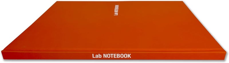 BookFactory دفتر مختبر برتقالي / 100 صفحة دفتر مختبر مخيط - درجة احترافية - 100 صفحة، 8.5'' × 11'' غلاف صلب مغلف، لمسة ناعمة (صنع في الولايات المتحدة)  - Image 2